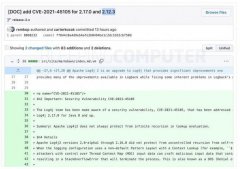 漏洞利用接踵而至:Apache為Log4j發(fā)布2.17.0新版補丁修復